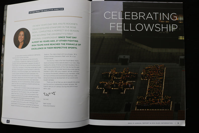 2013-2014 NOTRE DAME MONOGRAM CLUB ANNUAL REPORT - K 2472