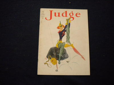 1937 MAY JUDGE MAGAZINE- FISHING WOMAN TAKES OFF BOOT AND FISH COMES OUT- B 439F