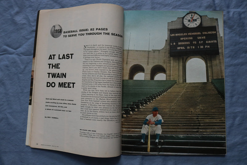 1958 APRI 14 SPORTS ILLUSTRATED MAGAZINE - SPECIAL BASEBALL ISSUE - ST 5505Z