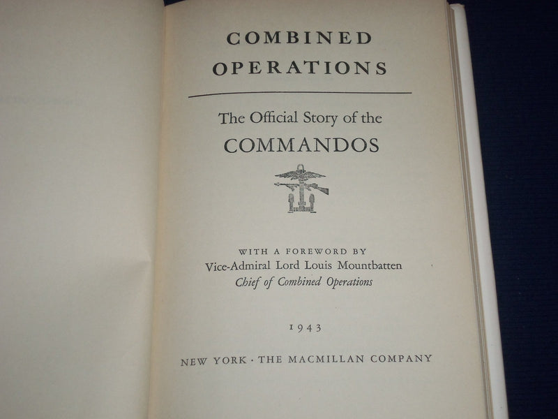 1943 COMBINED OPERATIONS STORY OF COMMANDOS BOOK - NICE PHOTOS - KD 2254