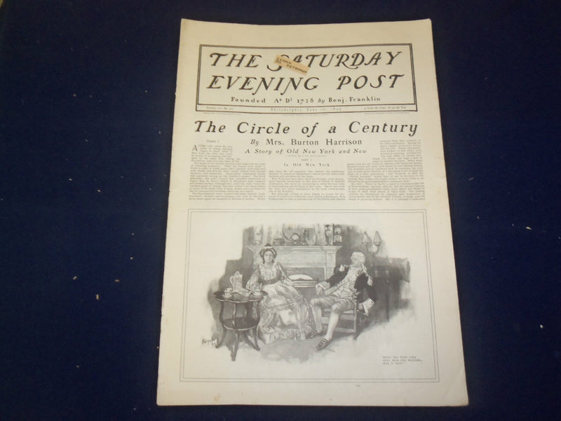 1899 JUNE 10 THE SATURDAY EVENING POST MAGAZINE - NICE ILLUSTRATIONS - B 6706