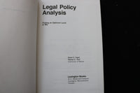 1977 LEGAL POLICY ANALYSIS HARDCOVER BOOK BY S. NAGEL & M. NEEF - KD 9783
