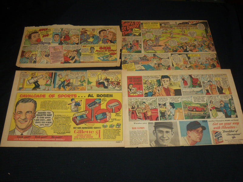 1930'S-1960'S SPORTS COLOR COMICS AD PAGES LOT OF 13 - NP 1847C