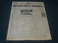 1945 JULY 26 WILMINGTON JOURNAL NEWSPAPER - BRITAIN OUSTS CHURCHILL - NT 7303