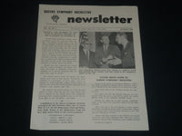 1966 OCTOBER QUEENS SYMPHONY ORCHESTRA NEWSLETTER - FOREST HILLS, NY - J 4293