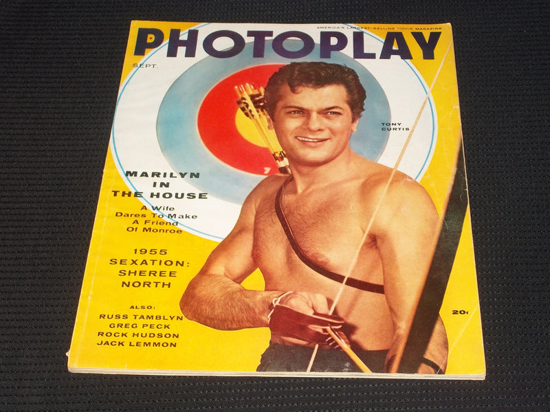 1955 SEPTEMBER PHOTOPLAY MAGAZINE - TONY CURTIS FRONT COVER - E 5376