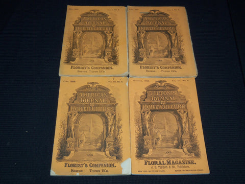 1867-1869 THE AMERICAN JOURNAL OF HORTICULTURE MAGAZINE LOT OF 4 - WR 54B