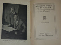 1921 WOODROW WILSON AS I KNOW HIM HARDCOVER BOOK BY JOSEPH P. TUMULTY - KD 2447