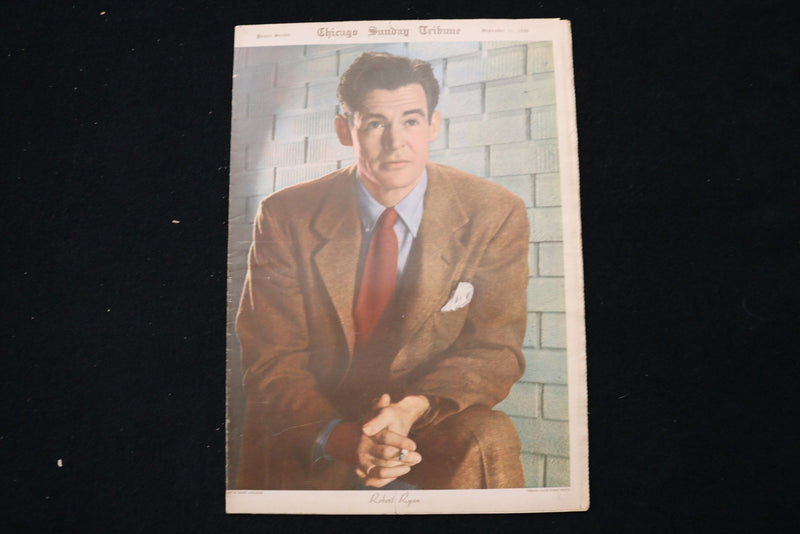1949 SEPTEMBER 11 CHICAGO SUNDAY TRIBUNE MAGAZINE - ROBERT RYAN COVER - E 26215