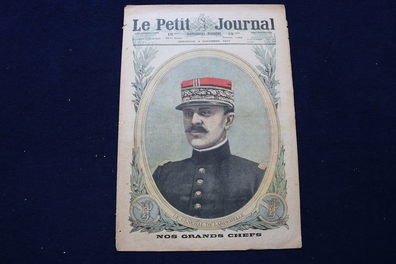 1917 NOV 4 LE PETIT JOURNAL SUPPLEMENT ILLUSTRE MAGAZINE -GEN LARDEMELLE-NP 8823
