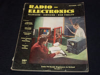 1954 OCTOBER RADIO ELECTRONICS MAGAZINE - COLOR TV ENGINEERS COVER - E 7132