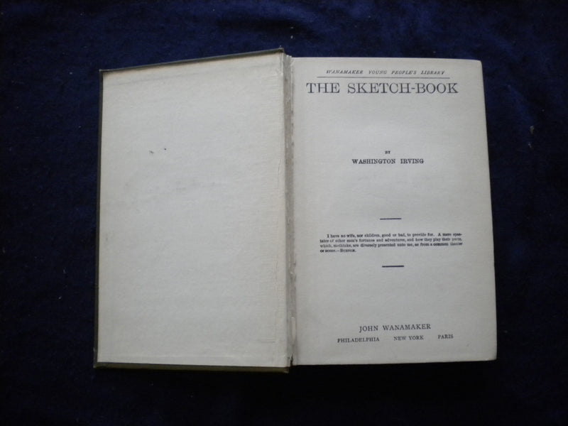 1800'S THE SKETCH BOOK HARDCOVER BOOK BY WASHINGTON IRVING - KD 8119