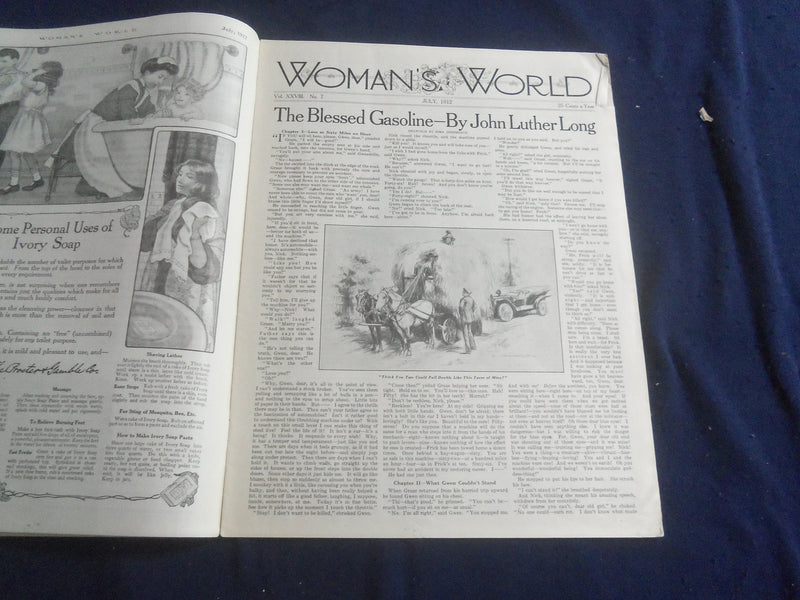 1912 JULY WOMAN'S WORLD MAGAZINE - NICE ILLUSTRATED COVER - SP 6749G