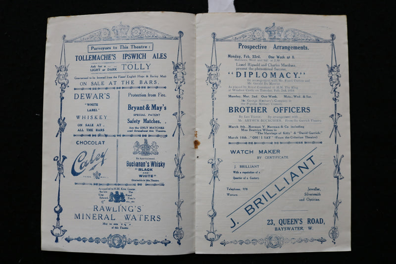 1914 FEBRUARY 16 CORONET THEATRE PROGRAMME - MR. WU - K 1949