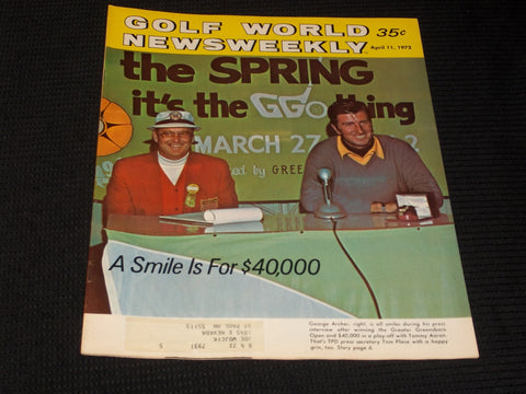 1972 APRIL 11 GOLF WORLD NEWSWEEKLY MAGAZINE - GEORGE ARCHER COVER - E 6088