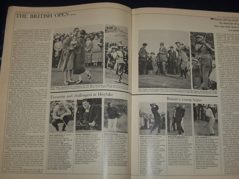 1967 JULY 8 THE ILLUSTRATED LONDON NEWS MAGAZINE - JACK NICKLAUS COVER - J 1754