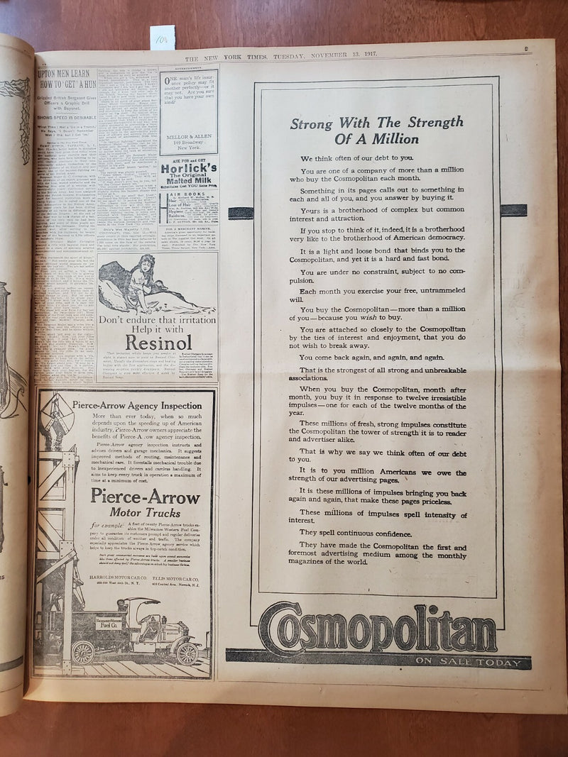 1917 NOVEMBER 13 NEW YORK TIMES - LLYOD GEORGE SEES VICTORY IN UNITY - NT 8068