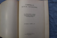 1912 CAMPBELL'S ACTUAL ACCOUNTING HARDCOVER BOOK BY THOMAS CAMPBELL - KD 9586