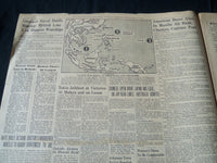 1941 DECEMBER 11 PHILADELPHIA INQUIRER NEWSPAPER - U. S. BASES AFIRE - NT 7243