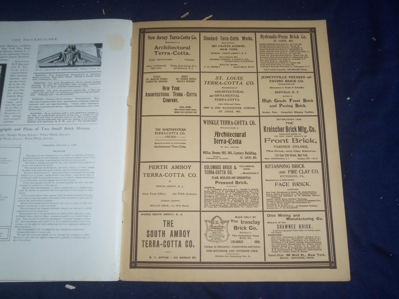 1906 FEBRUARY THE BRICKBUILDER MAGAZINE - AN ARCHITECTURAL MONTHLY - ST 528G