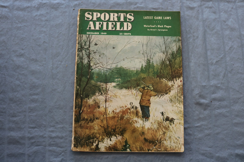 1949 DECEMBER SPORTS AFIELD MAGAZINE - LATEST GAME LAWS COVER - SP 6174V