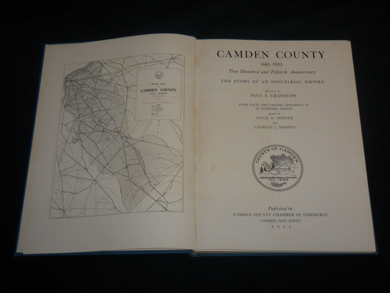 1931 CAMDEN COUNTY ANNIVERSARY 1681-1931 HARDCOVER BOOK - R 706B