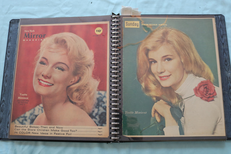 MOVIE STAR SCRAPBOOK - YVETTE MIMIEUX - VIRGINIA MAYO - E 26481