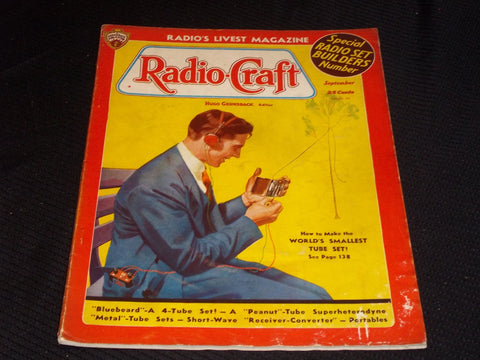 1935 SEPTEMBER RADIO-CRAFT MAGAZINE VERY NICE COVERS & ADS - E 420