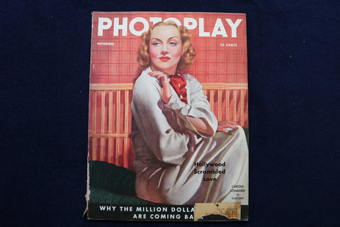 1935 NOVEMBER PHOTOPLAY MAGAZINE - CAROLE LOMBARD COVER - E 17514