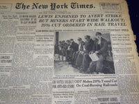 1946 NOVEMBER 19 NEW YORK TIMES - LEWIS ENJOINED TO AVERT STRIKE - NT 847
