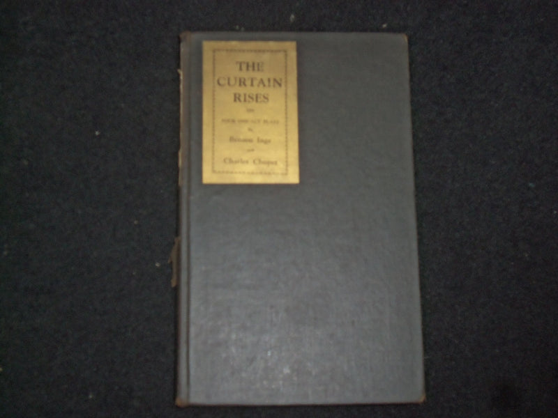 1926 THE CURTAIN RISES ON FOUR ONE-ACT PLAYS HARDCOVER BOOK BY B. INGE - KD 9260