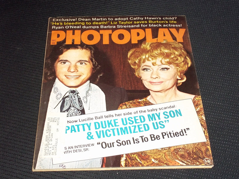 1971 DECEMBER PHOTOPLAY MAGAZINE - LUCILLE BALL & SON FRONT COVER - E 1770