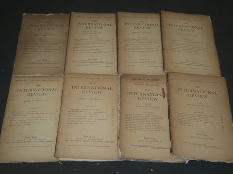 1882-1883 THE INTERNATIONAL REVIEW MAGAZINE LOT OF 8 - GREAT ARTICLES - WR 867