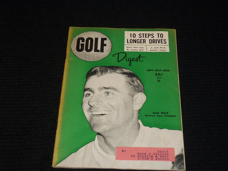 1955 SEPTEMBER GOLF DIGEST MAGAZINE - JACK FLECK FRONT COVER - E 5482