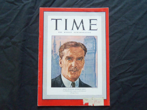 1943 FEBRUARY 8 TIME MAGAZINE - ANTHONY EDEN - T 851