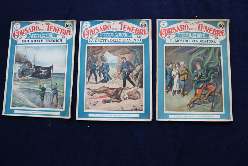 1920'S IL CORSARO DELLE TENEBRE MAGAZINES - LOT OF 39 OF 40 - ITALIAN - O 3546