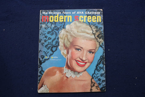 1950 JULY MODERN SCREEN MAGAZINE - BETTY GRABLE COVER - E 17301