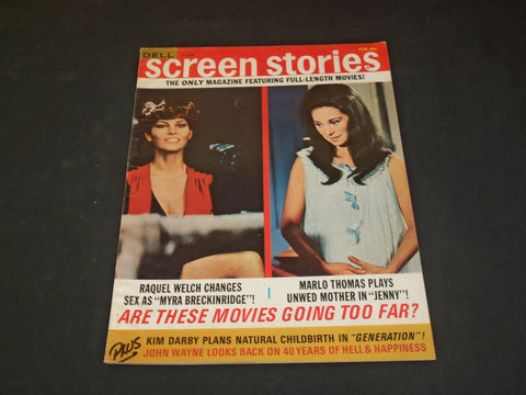 1970 FEBRUARY SCREEN STORIES MAGAZINE - RAQUEL WELCH AND MARLO THOMAS - SP 8211