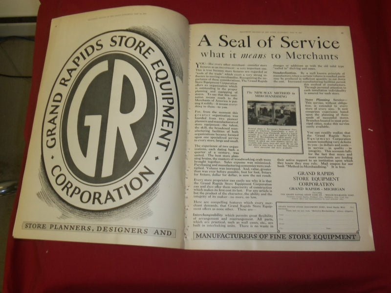 1927 MAY 14 DRY GOODS ECONOMIST MAGAZINE- ARTICLES, PHOTOS, ILLUS. & ADS- B 6312