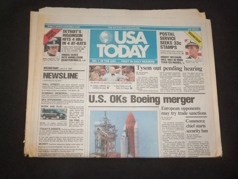 1997 JULY 2 USA TODAY NEWSPAPER - U.S. OK'S BOEING MERGER - NP 7875