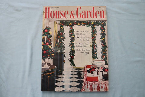 1957 DECEMBER HOUSE & GARDEN MAGAZINE - LORD & TAYLOR CHRISTMAS COVER - E 26517