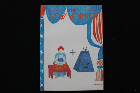 1966 FEBRUARY 19 NEW YORKER MAGAZINE - GREAT ILLUSTRATED COVER - NY 2694