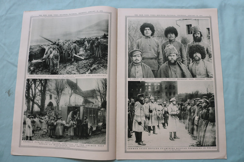 1915 JAN 21 NEW YORK TIMES MID-WEEK PICTORIAL WAR EXTRA-GENERAL JOFFRE - NP 9112