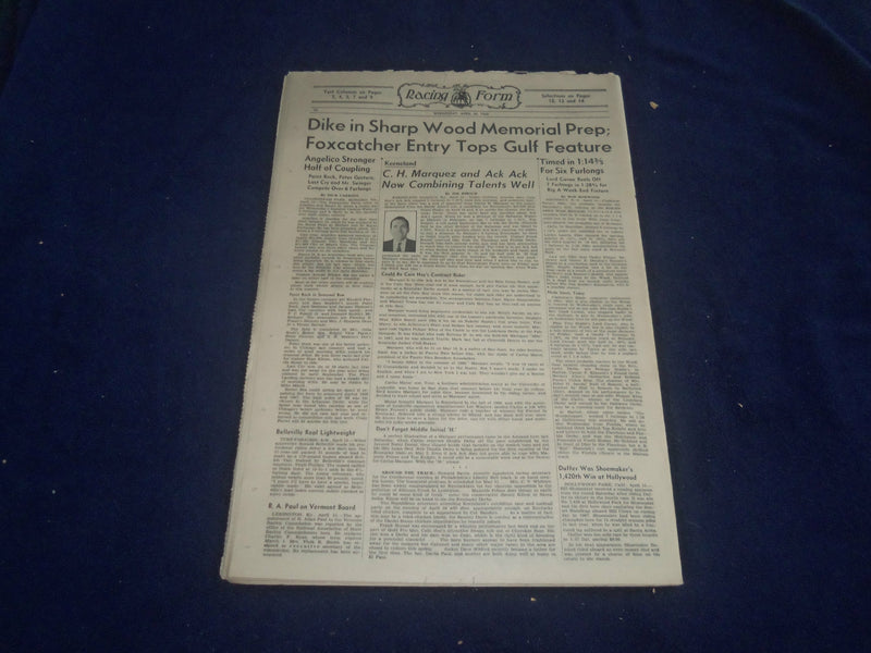 1969 APRIL 16 THE DAILY RACING FORM -MR. CLINCH EYES SPRINTERS HANDICAP- NP 5507