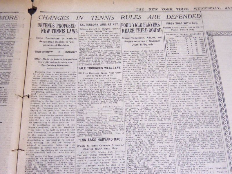 1920 JANUARY 28 NEW YORK TIMES - FRANK BAKER QUITS YANKEES FOR FARM - NT 6766