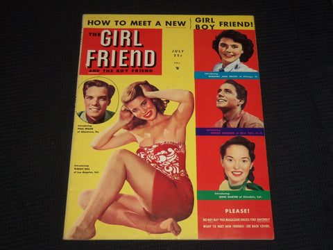 1951 JULY THE GIRL FRIEND MAGAZINE - WENDY HILL COVER - E 13438