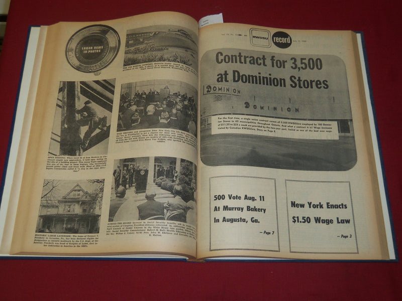 1966 RWDSU RECORD NEWSPAPER BOUND VOLUME NO. 13 - RETAIL - WHOLESALE - R 15L