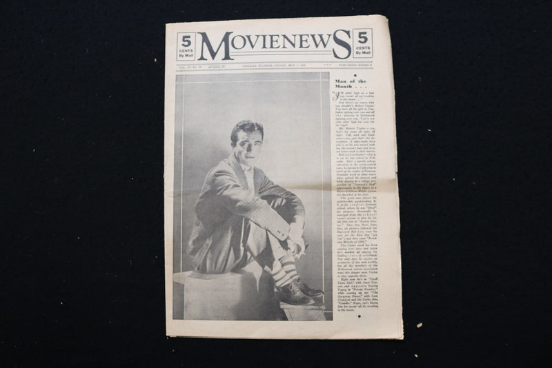 1936 MAY 16 MOVIENEWS MAGAZINE - ROBERT TAYLOR COVER - E 25587