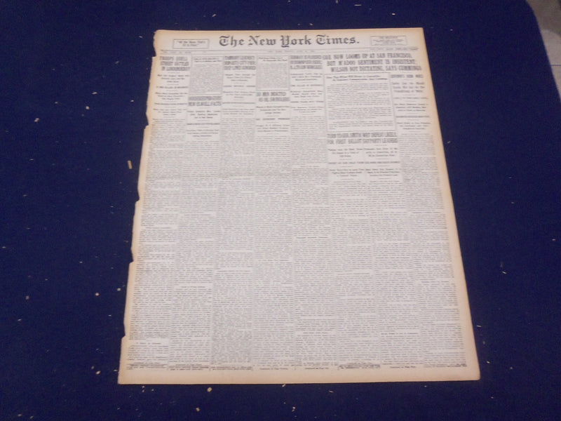 1920 JUNE 25 NEW YORK TIMES - COX NOW LOOMS UP AT SAN FRANCISCO - NT 9121