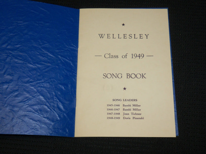 1949 WELLESLEY CLASS SONG SOFTCOVER BOOK - J 6933